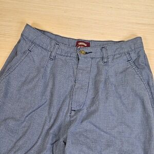 Riders Casuals‎ Pants Women 10 P Blue Pleated Basketweave Cotton Trousers 27x27